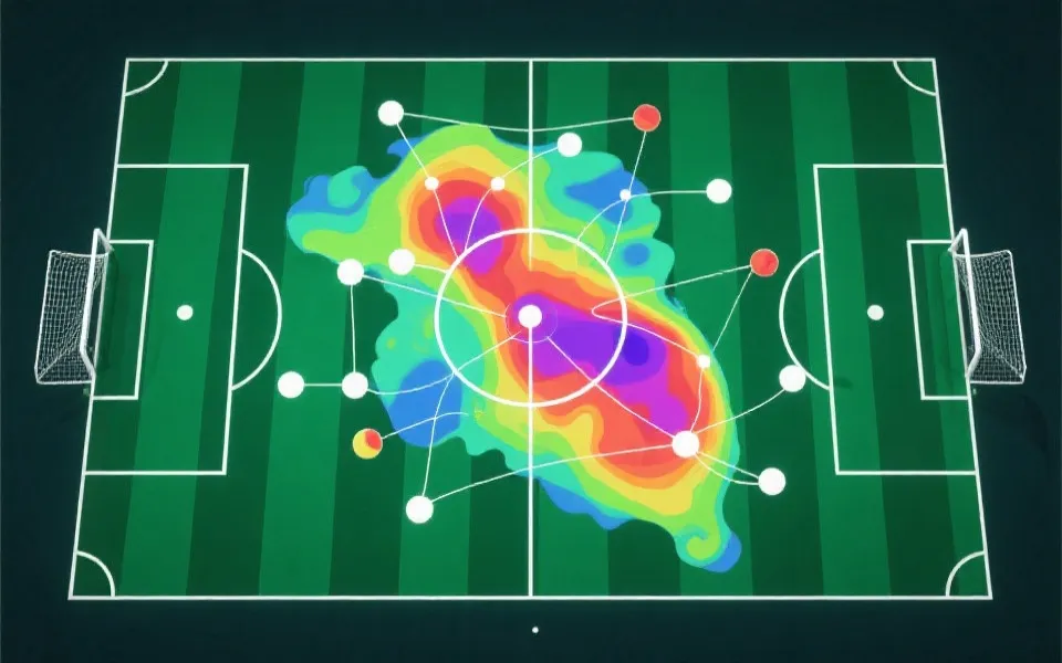 数据可视化示意：热区与传球网络